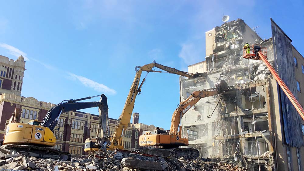 Deaconess Hospital demolition photo 1