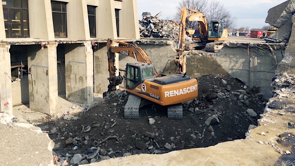 Indiana State University, Statesman Towers demolition photo 13