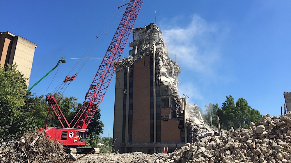 UT Knoxville, Andy Holt Hall demolition photo 7