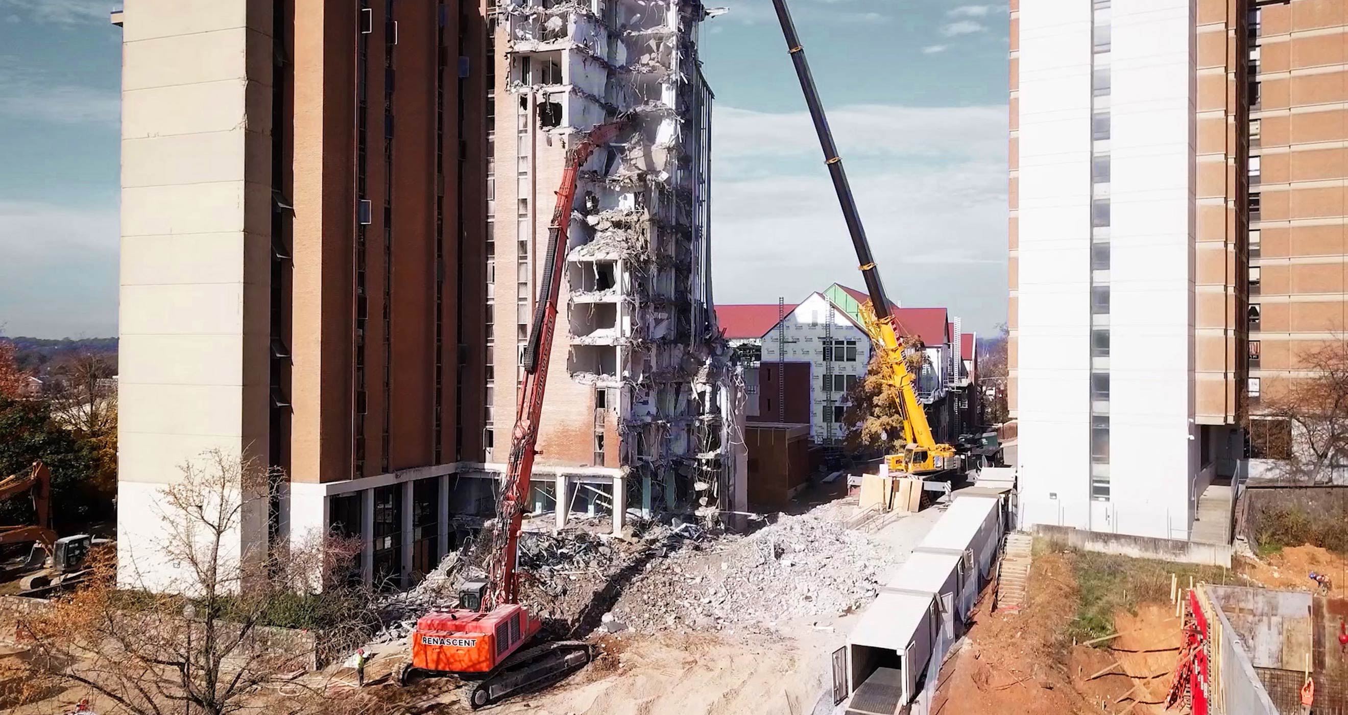 UT residence hall demolition