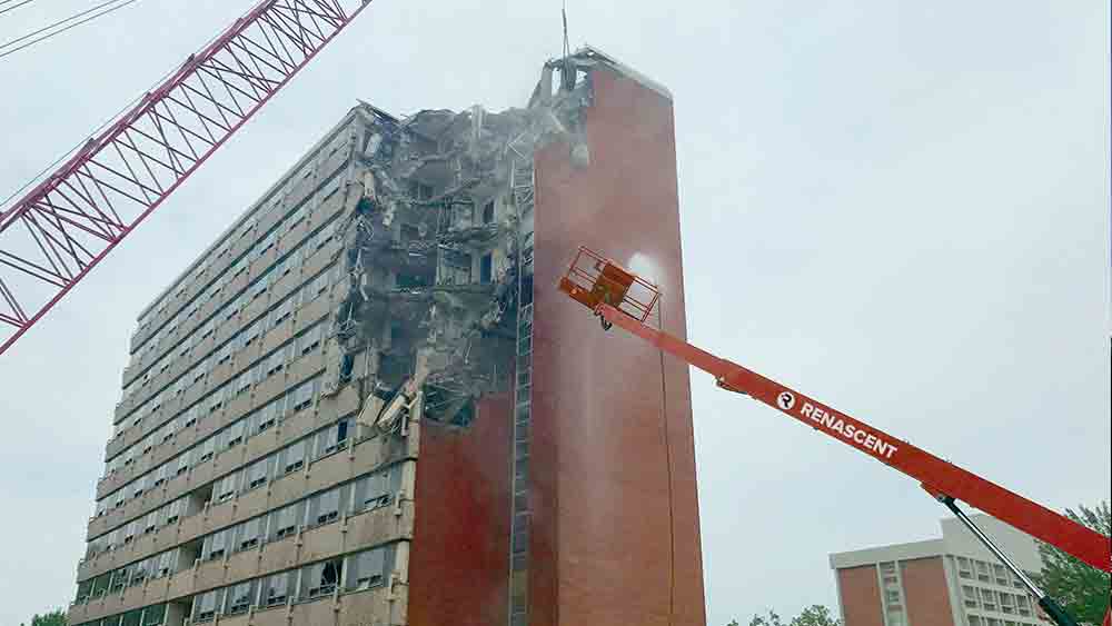 EKU Housing Towers demolition photo 1