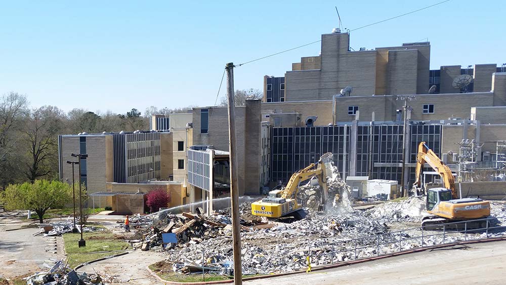 Eliza Coffee Memorial Hospital demolition photo 1