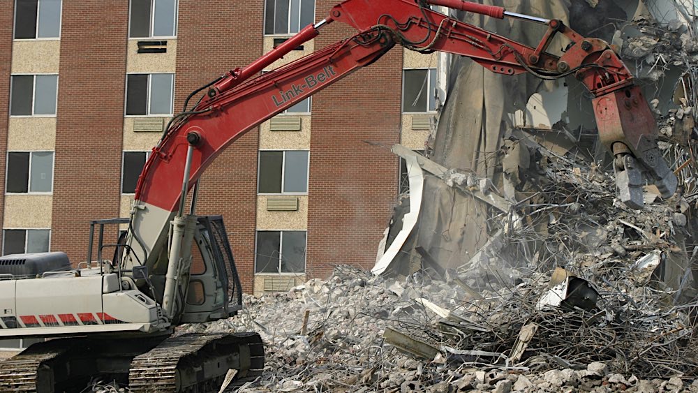 Greenwood Tower demolition photo 3