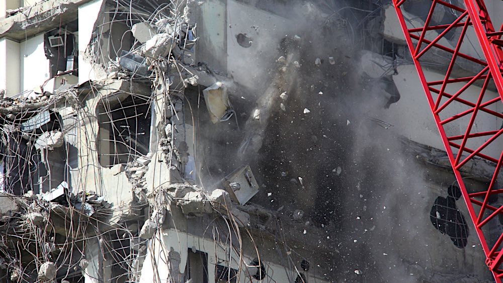 ISU Statesman Towers demolition photo 11