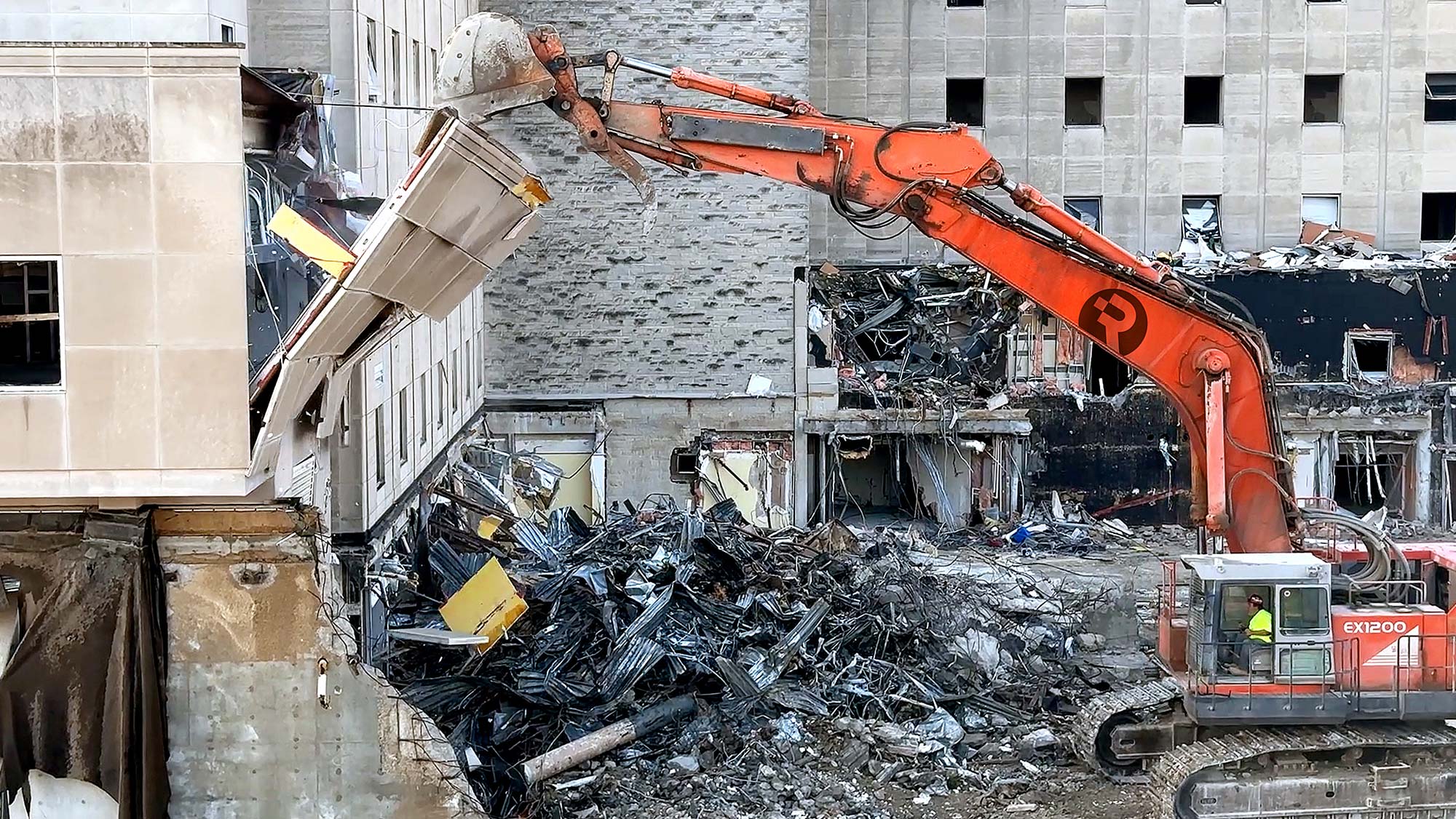 IU Health Bloomington Hospital demolition photo 1