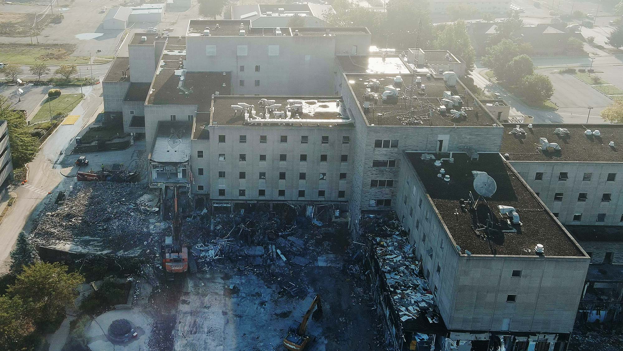 IU Health Bloomington Hospital demolition photo 2