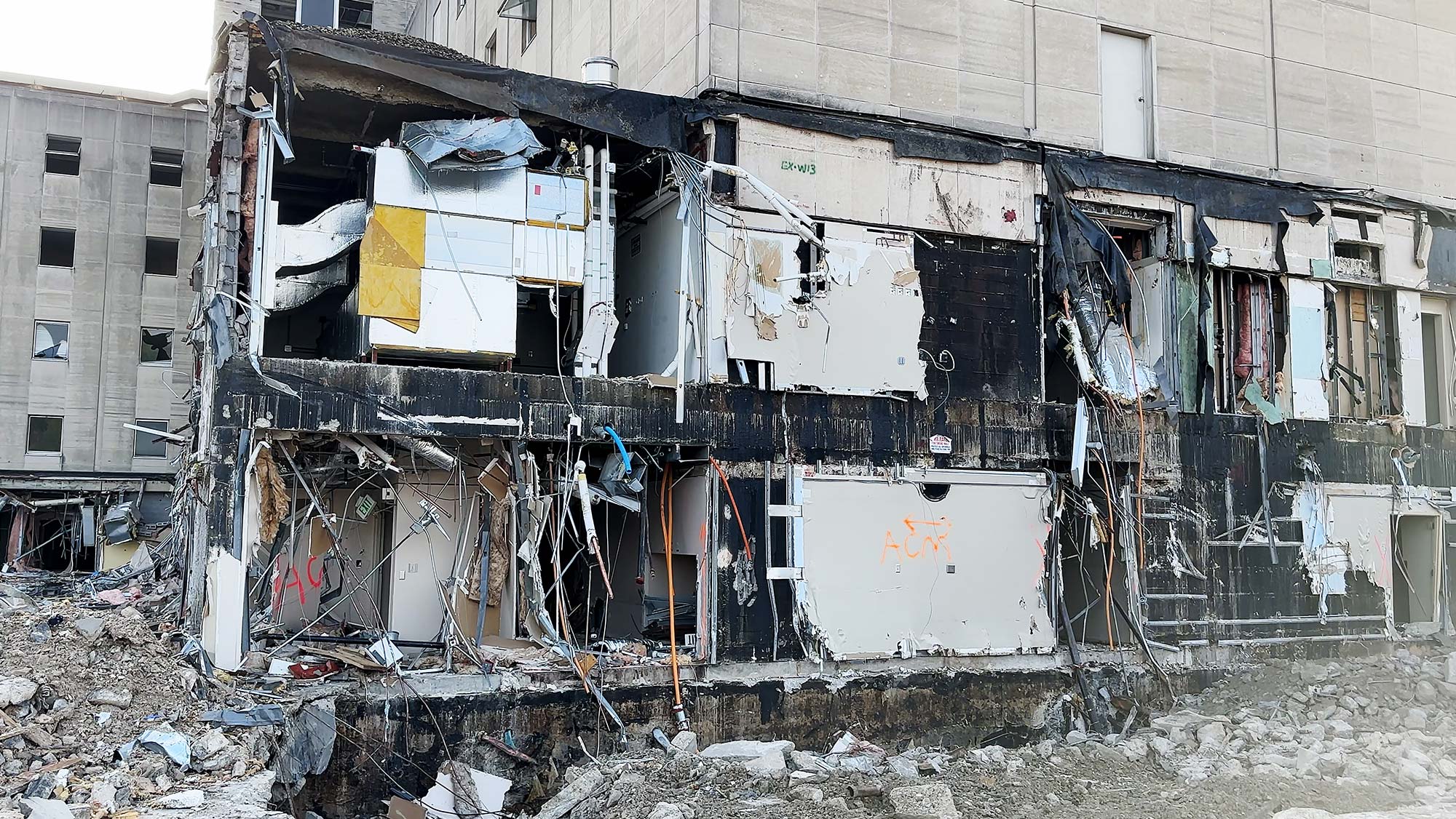 IU Health Bloomington Hospital demolition photo 4