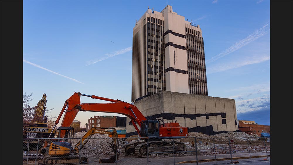 420 Main St. Tower & Garage demolition photo 4