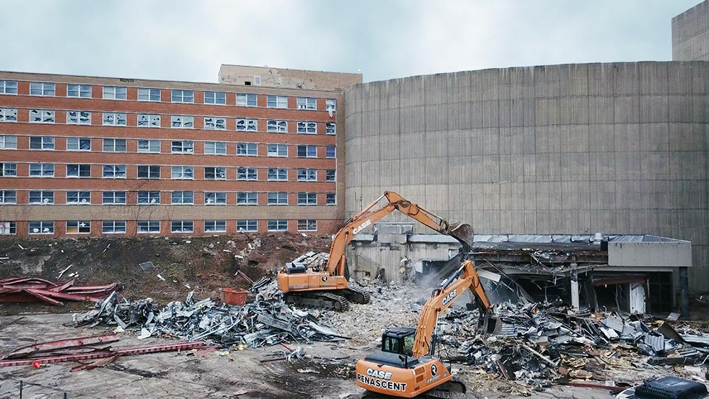 Reid Hospital demolition photo 1